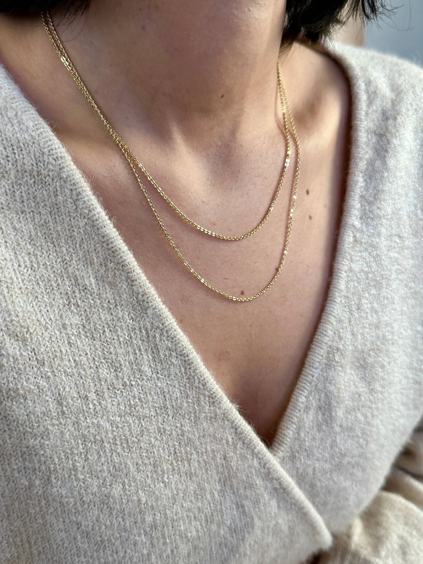 18k Gold Filled 1.45mm Cable Chain GoldFi