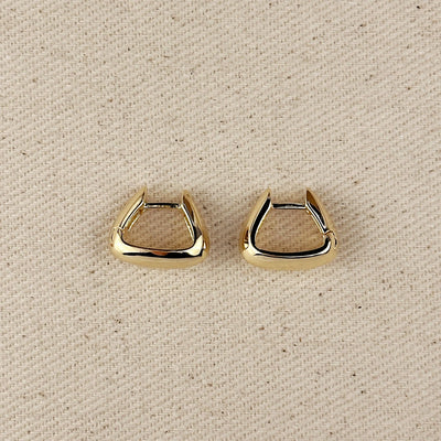 18k Gold Filled Shaped Hoop Earrings GoldFi