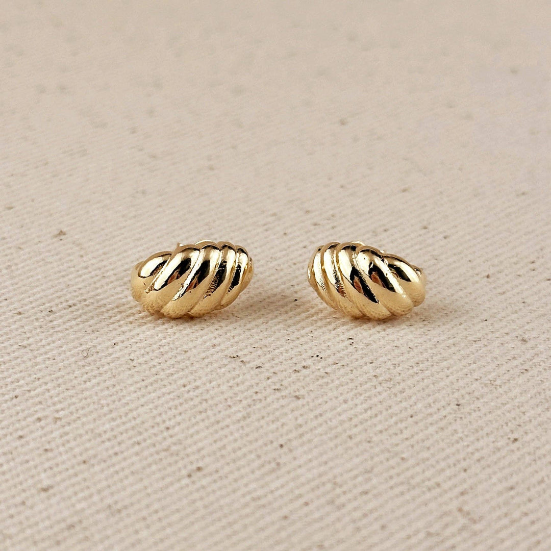 18k Gold Filled Croissant Stud Earrings - Beloved Boutique 