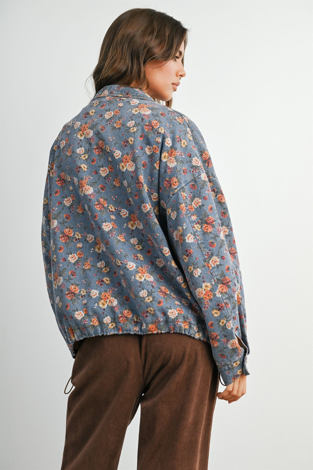 Marigold Floral Denim Jacket