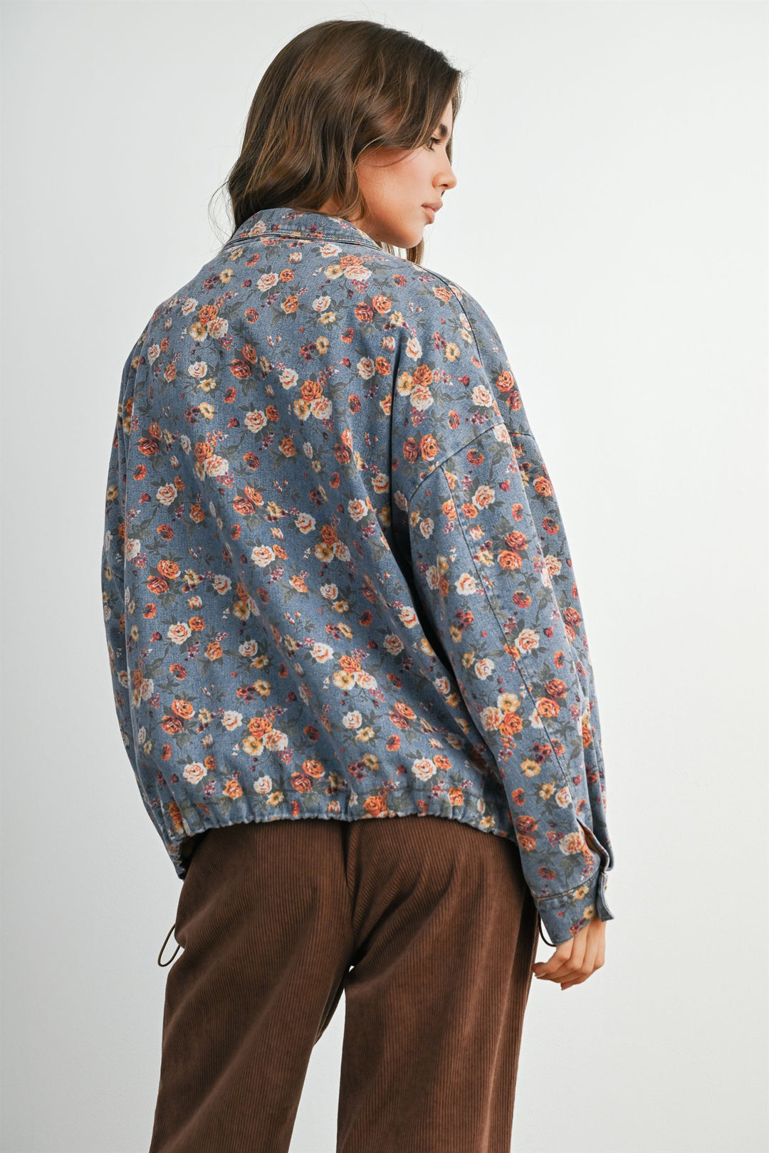 Marigold Floral Denim Jacket