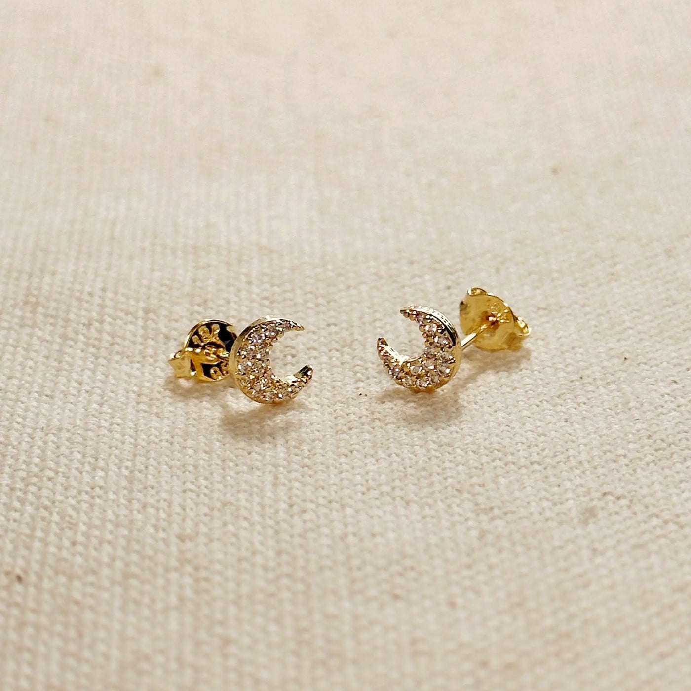 Mini Crescent Moon Stackable Earrings GoldFi