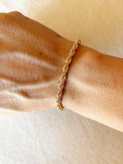 18k Gold Filled 4mm Rope Bracelet GoldFi