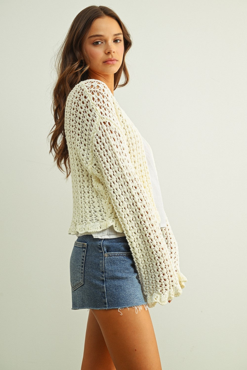Eliza Ruffled Cardigan