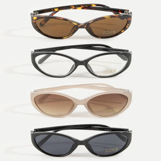 Slim Cateye Uv400 Sunglasses Set - Beloved Boutique 