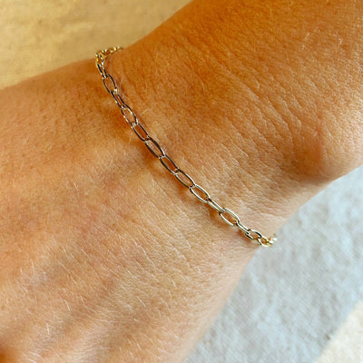 18k Gold Filled 2.5mm Cable Link Bracelet GoldFi
