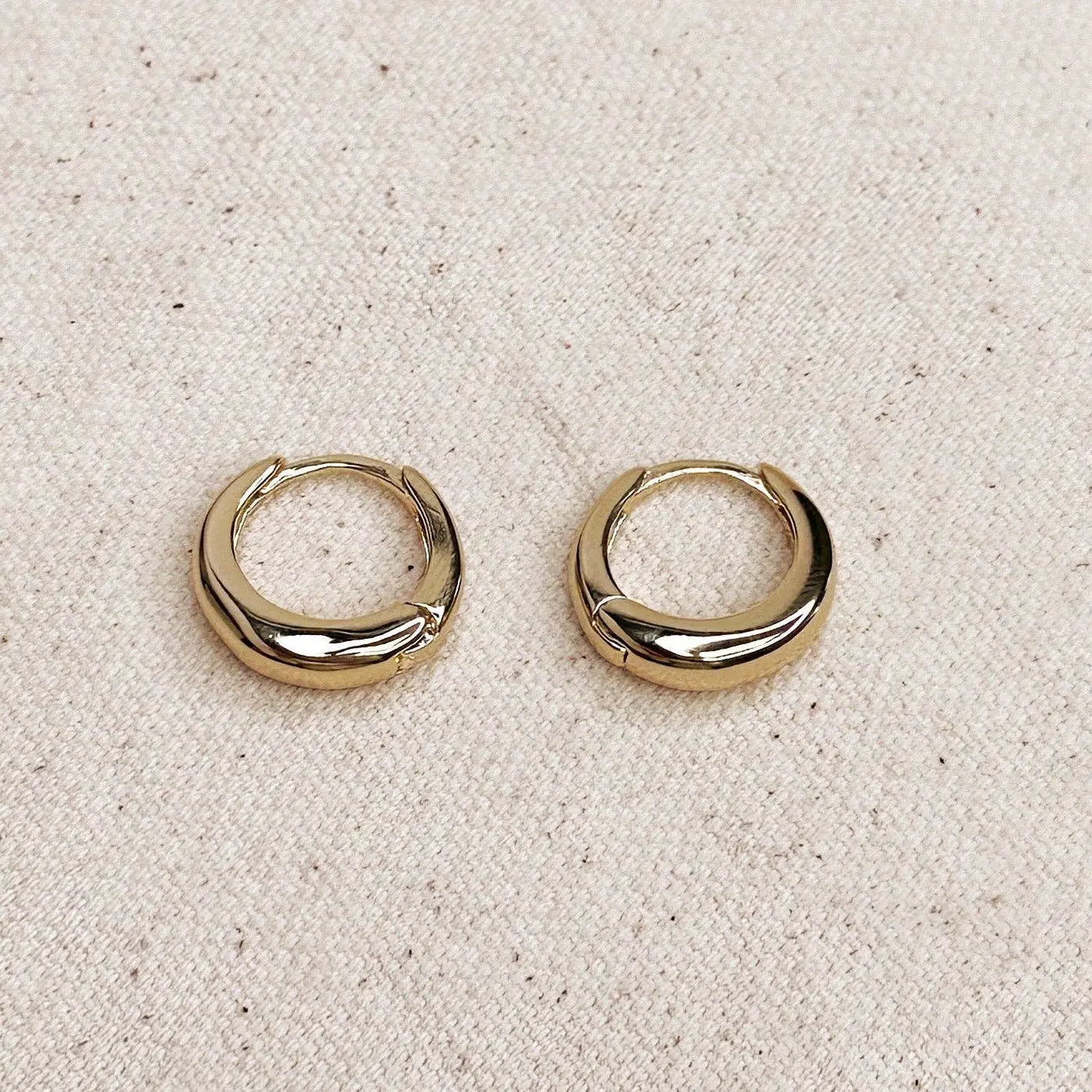 18k Gold Filled British Closure Artisan Clicker Hoop Earring GoldFi