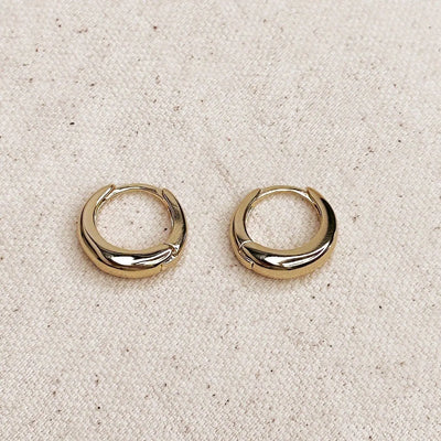 18k Gold Filled British Closure Artisan Clicker Hoop Earring GoldFi