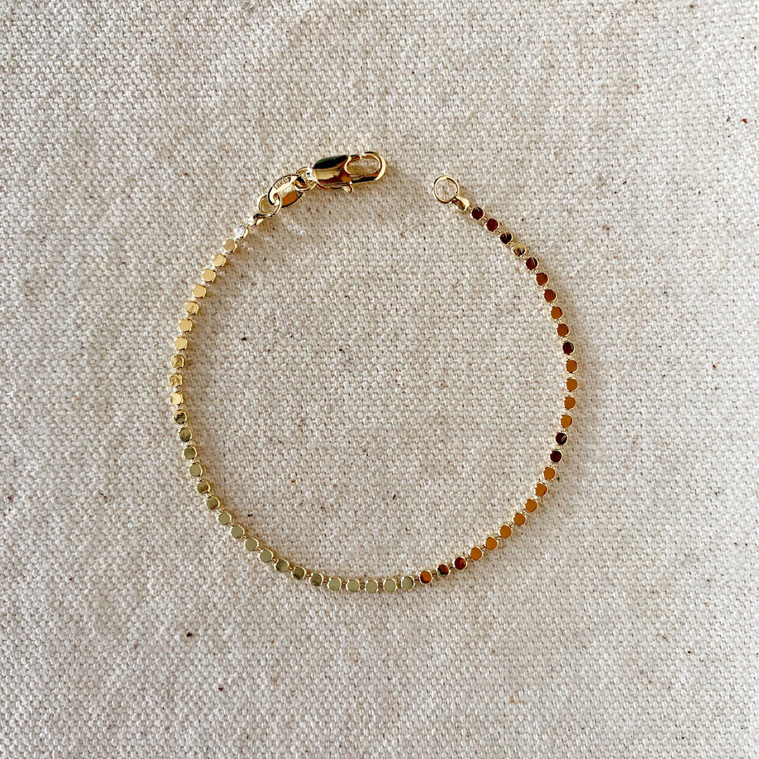 18k Gold Filled 2mm Dot Ball Bracelet - Beloved Boutique 