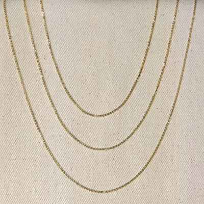 18k Gold Filled 1.45mm Cable Chain GoldFi