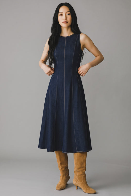 Ruby Denim Midi Dress