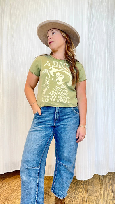 Adios Crop Tee Country Deep