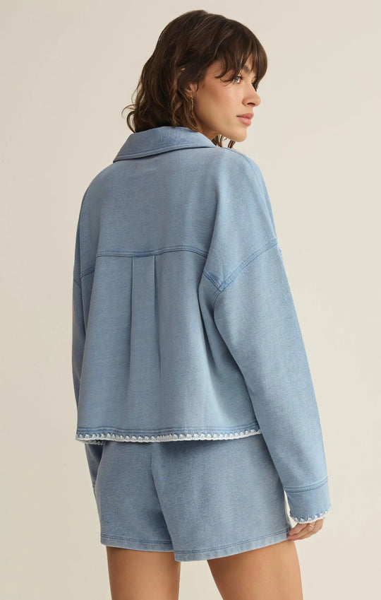 All Day Crop Whipstitch Jacket - Beloved Boutique 