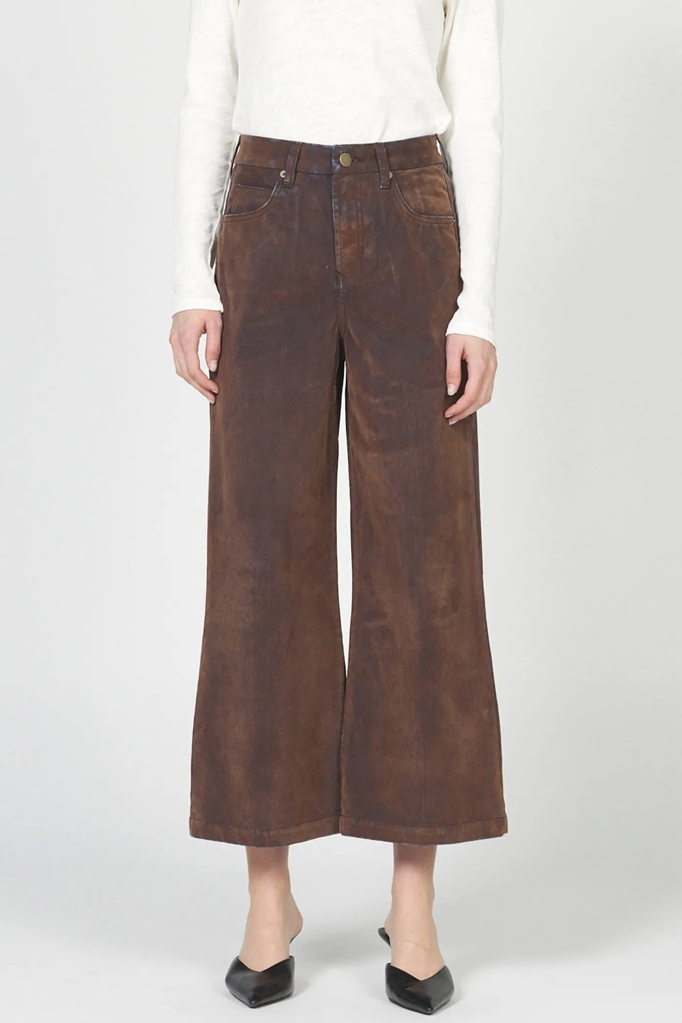 Audrey Wide Leg Cropped Denim Dear John Denim