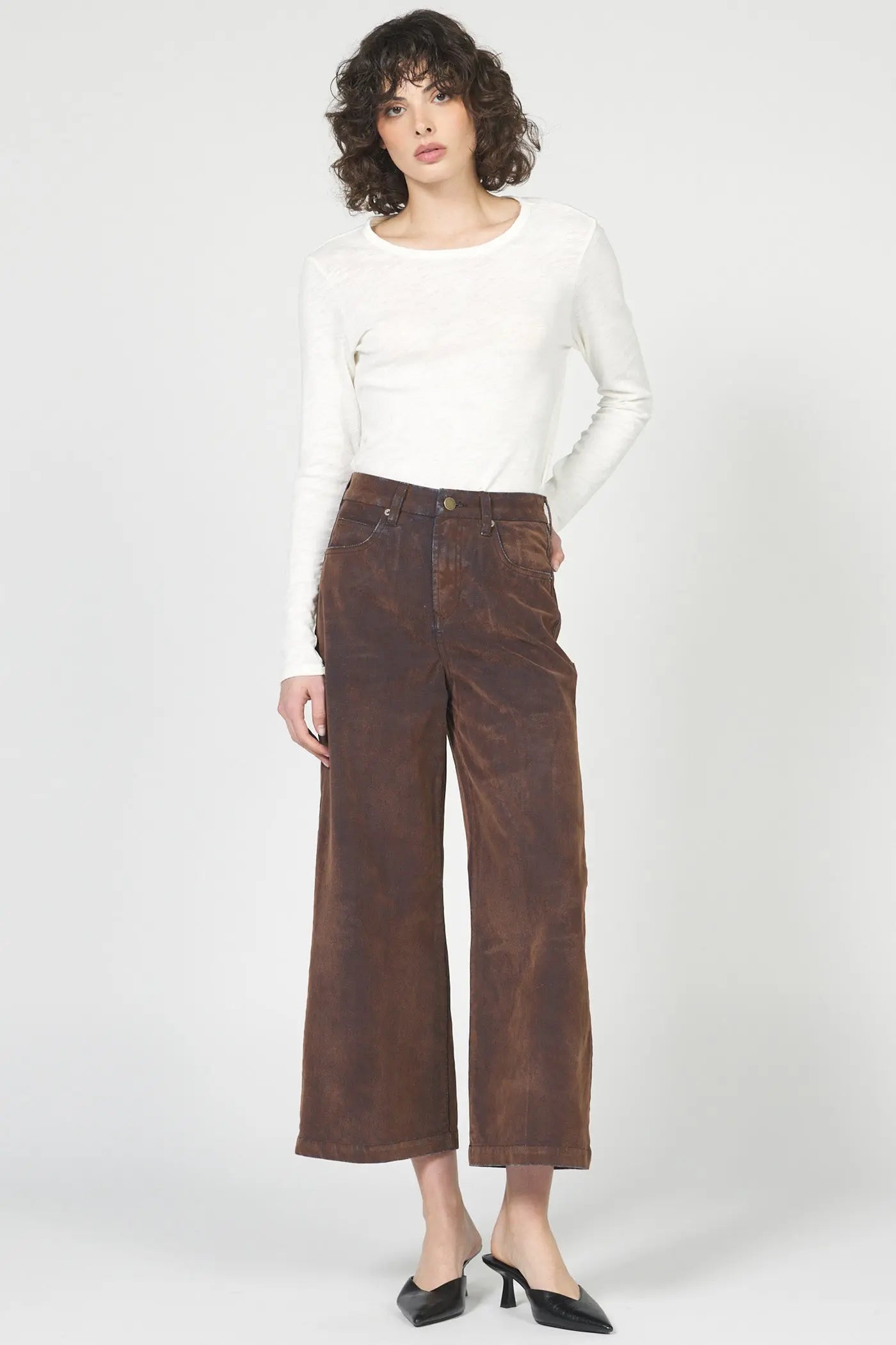 Audrey Wide Leg Cropped Denim Dear John Denim