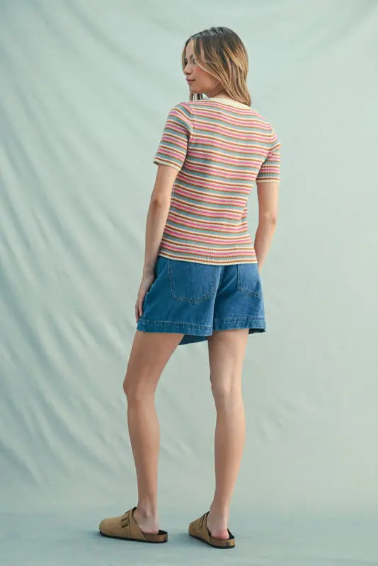 Blaze Striped Top - Beloved Boutique 