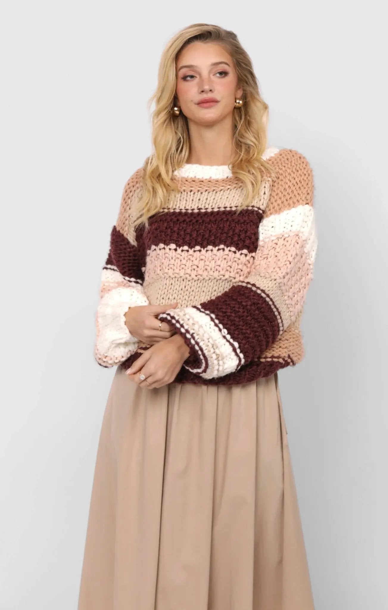 Bonnie Chunky Knit Sweater - Beloved Boutique