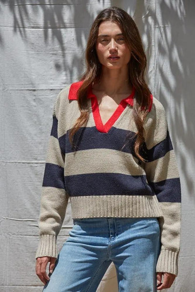 Callie Collared Sweater - Beloved Boutique