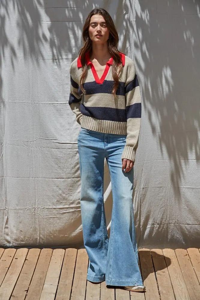 Callie Collared Sweater - Beloved Boutique