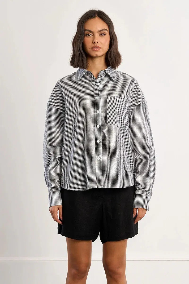 Cole Gingham Shirt - Beloved Boutique 