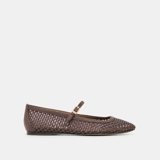 Reyes Chocolate Raffia Ballet Flat - Beloved Boutique 
