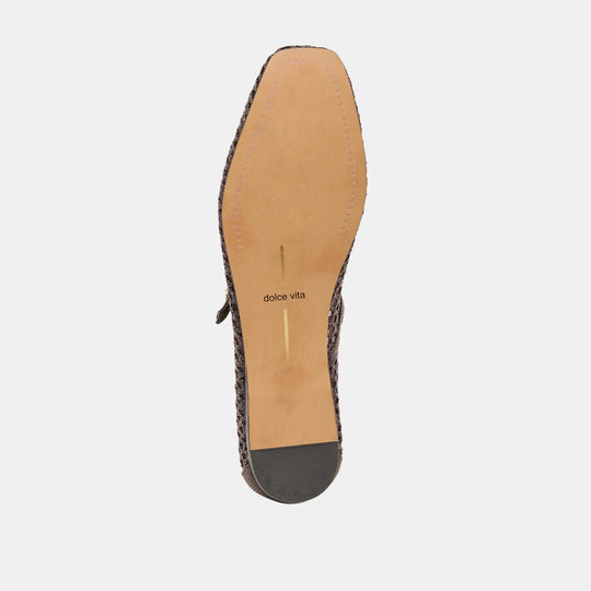Reyes Chocolate Raffia Ballet Flat - Beloved Boutique 