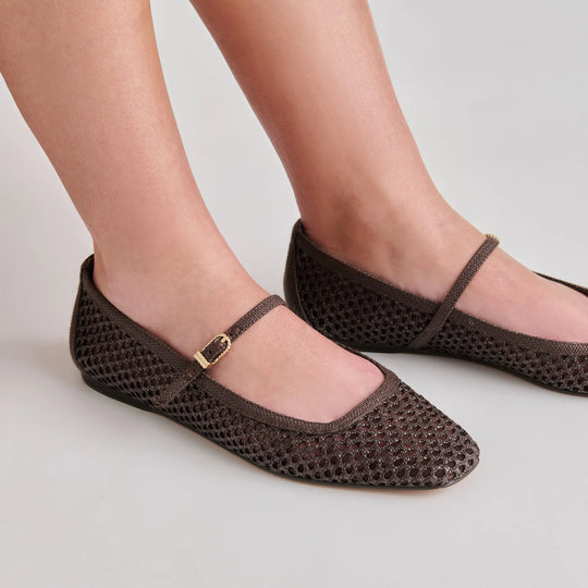 Reyes Chocolate Raffia Ballet Flat - Beloved Boutique 