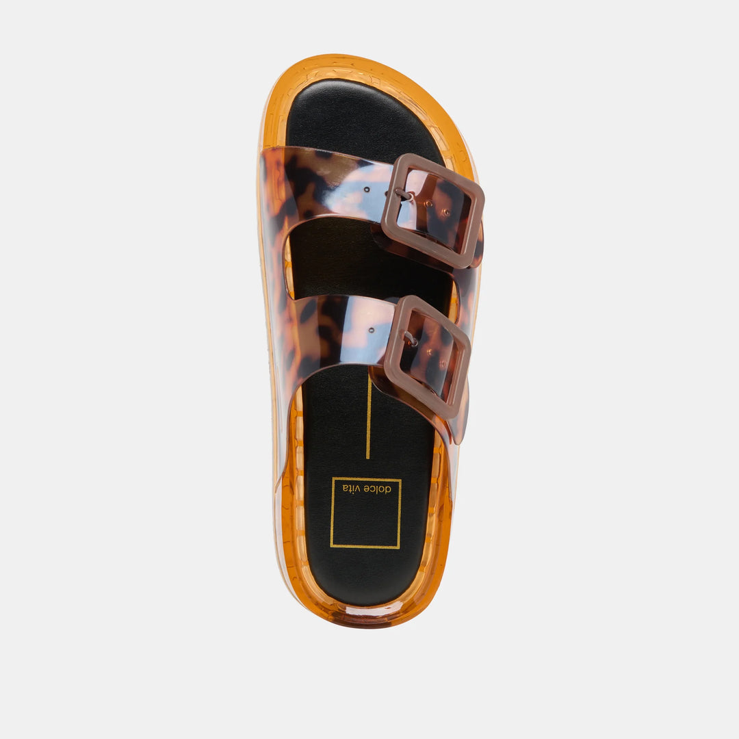 Julio Tortoise Vinyl Sandals