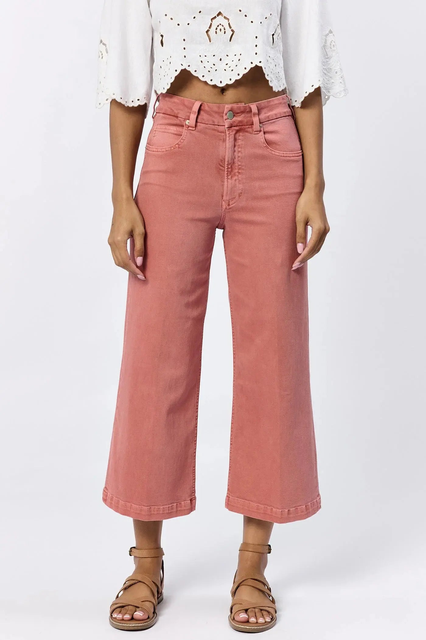Audrey Wide Leg Cropped Denim Dear John Denim