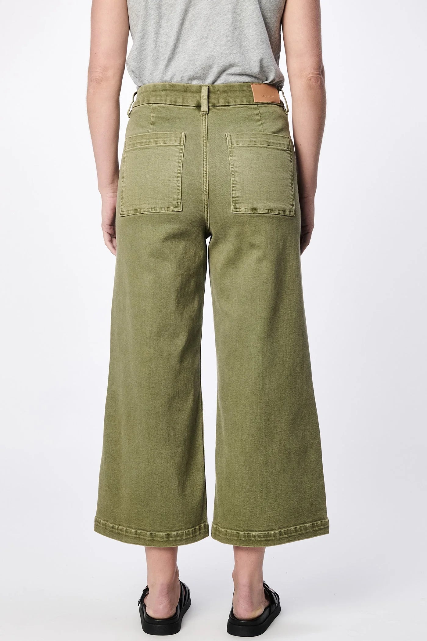 Audrey Wide Leg Jean Olive