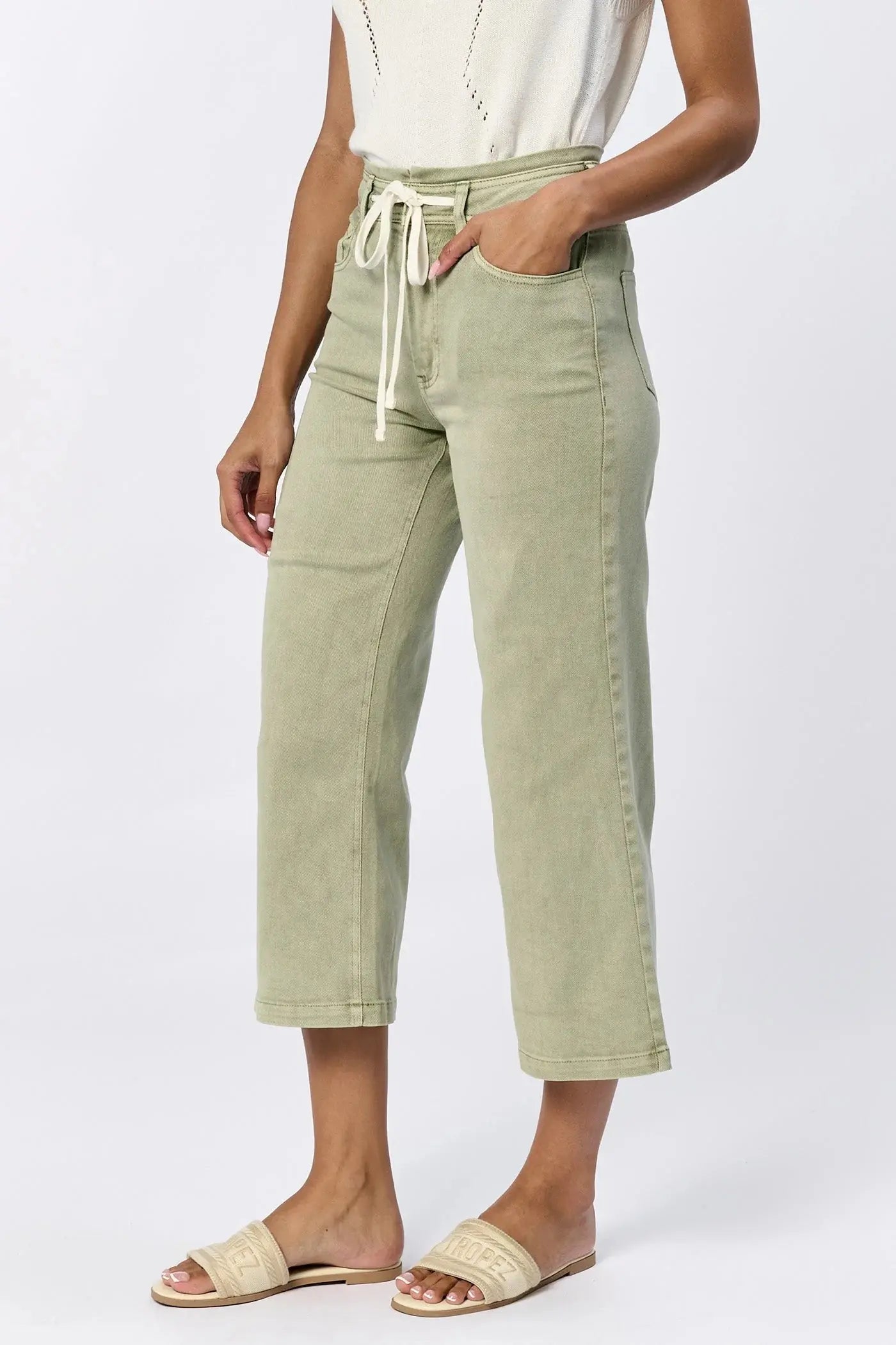Audrey Wide Leg Cropped Denim Dear John Denim