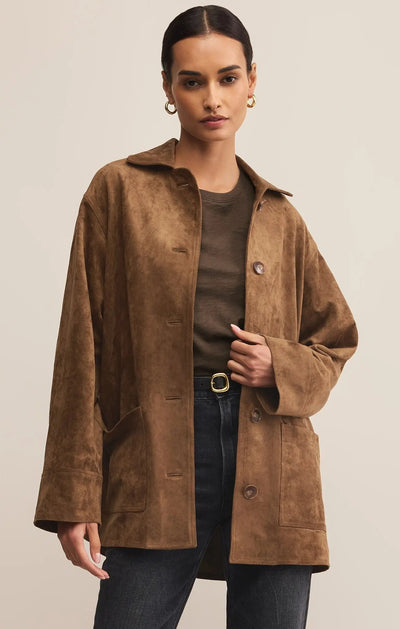 Decker Suede Chore Jacket - Beloved Boutique