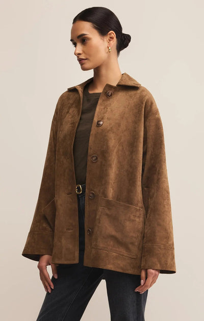 Decker Suede Chore Jacket - Beloved Boutique