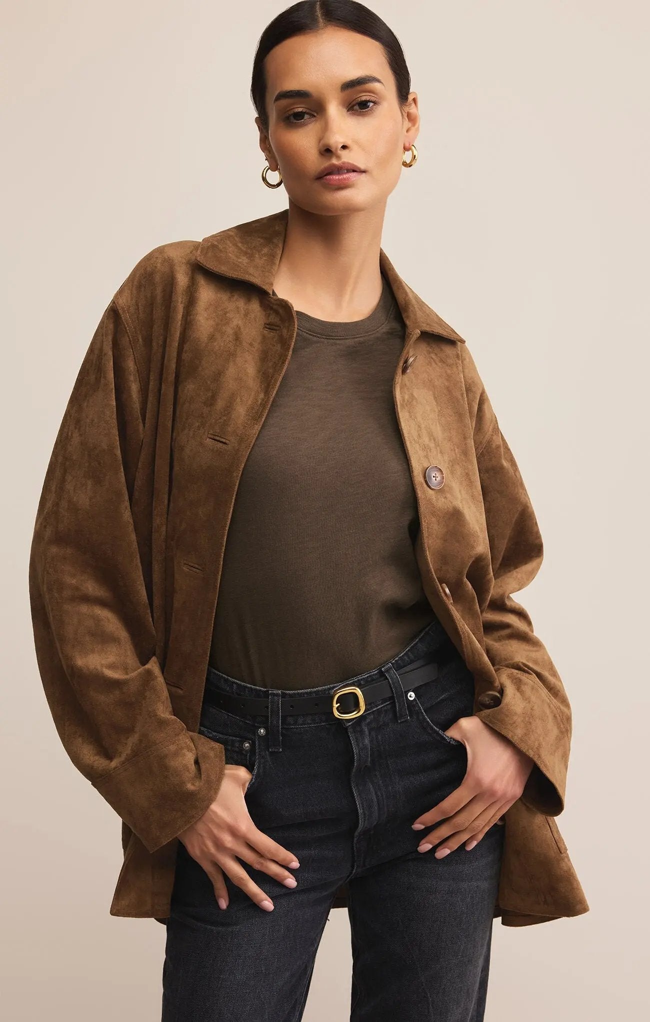 Decker Suede Chore Jacket - Beloved Boutique