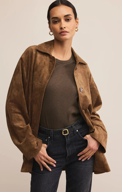 Decker Suede Chore Jacket - Beloved Boutique