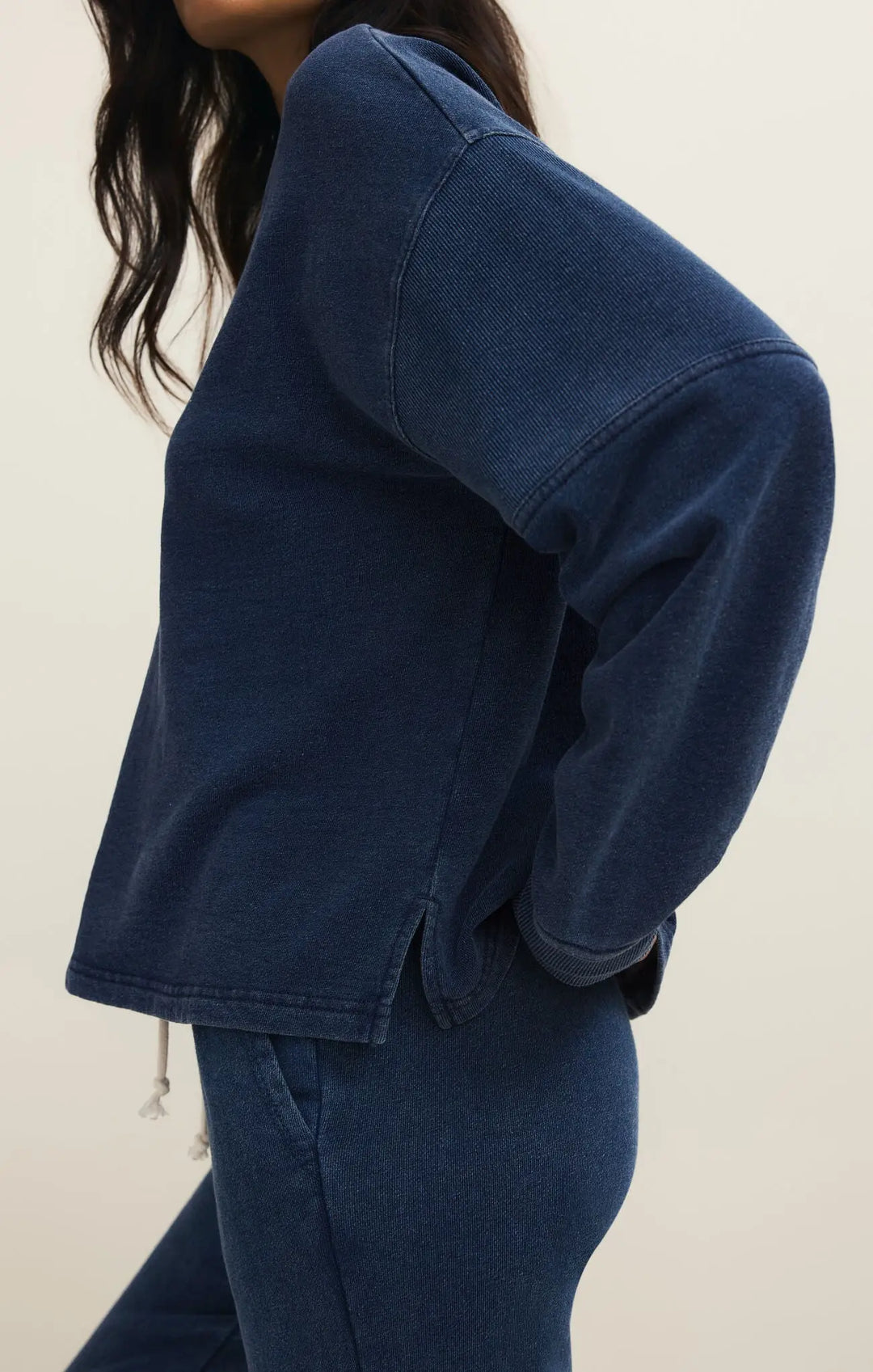 Delphine Knit Denim Sweatshirt Z Supply