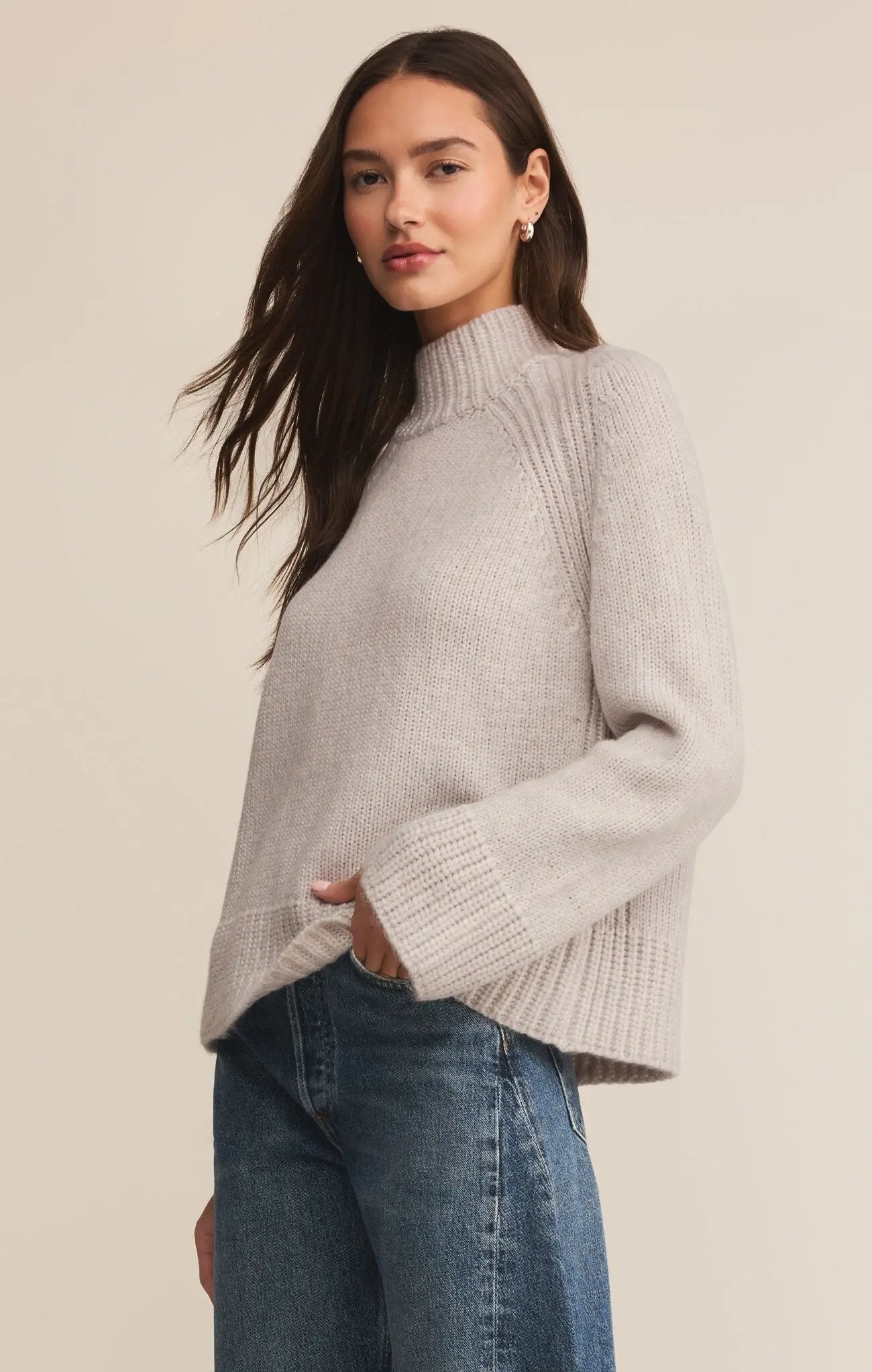 Emerge Funnel Neck Sweater - Beloved Boutique