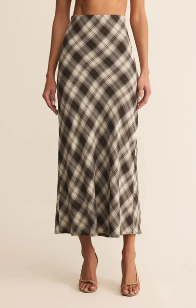 Europa Plaid Midi Skirt Z Supply