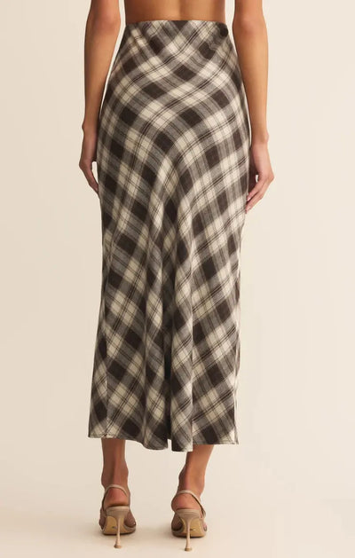 Europa Plaid Midi Skirt Z Supply