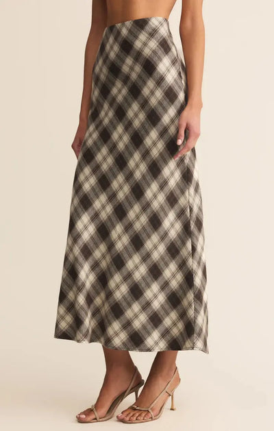 Europa Plaid Midi Skirt Z Supply