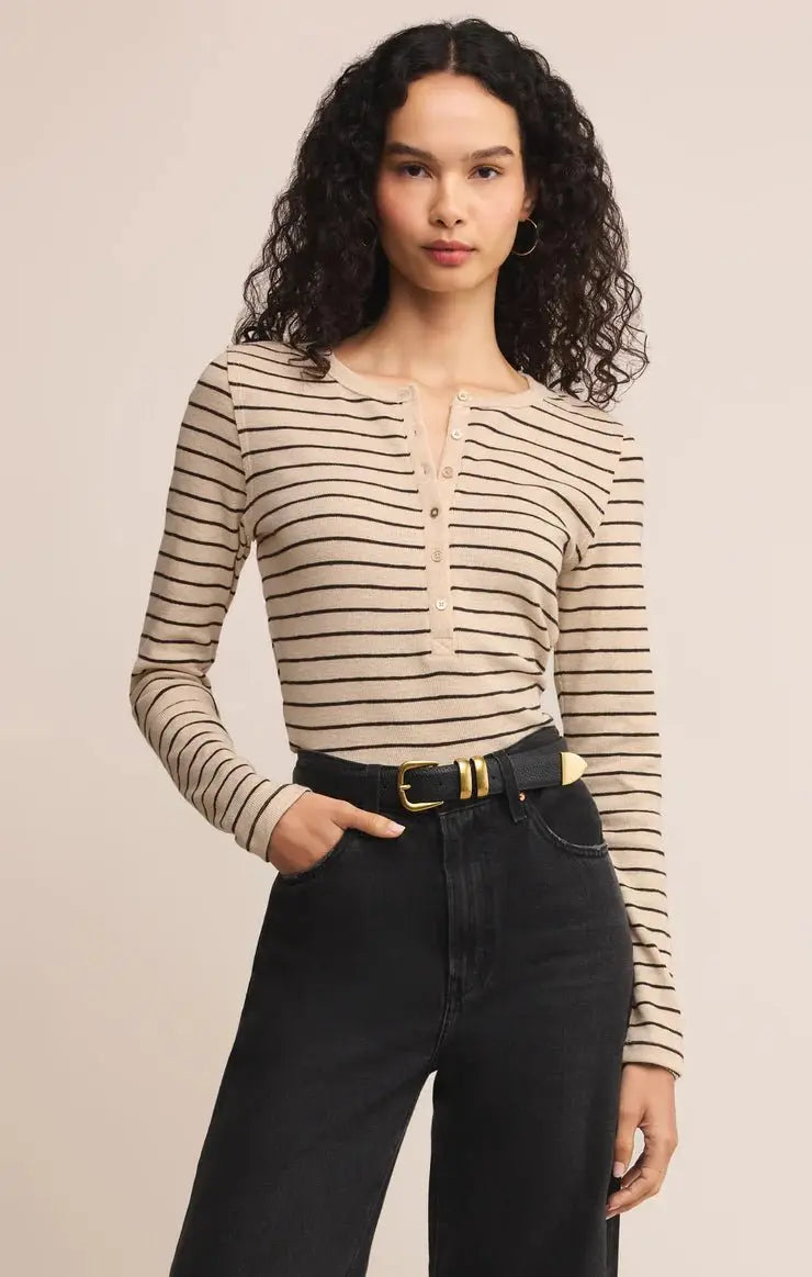 Eve Stripe Henley - Beloved Boutique