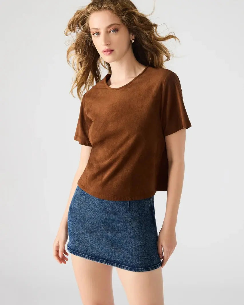 Ezra Suede Top - Beloved Boutique