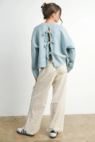 Fleur Tie Back Sweater - Beloved Boutique