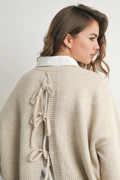 Fleur Tie Back Sweater - Beloved Boutique