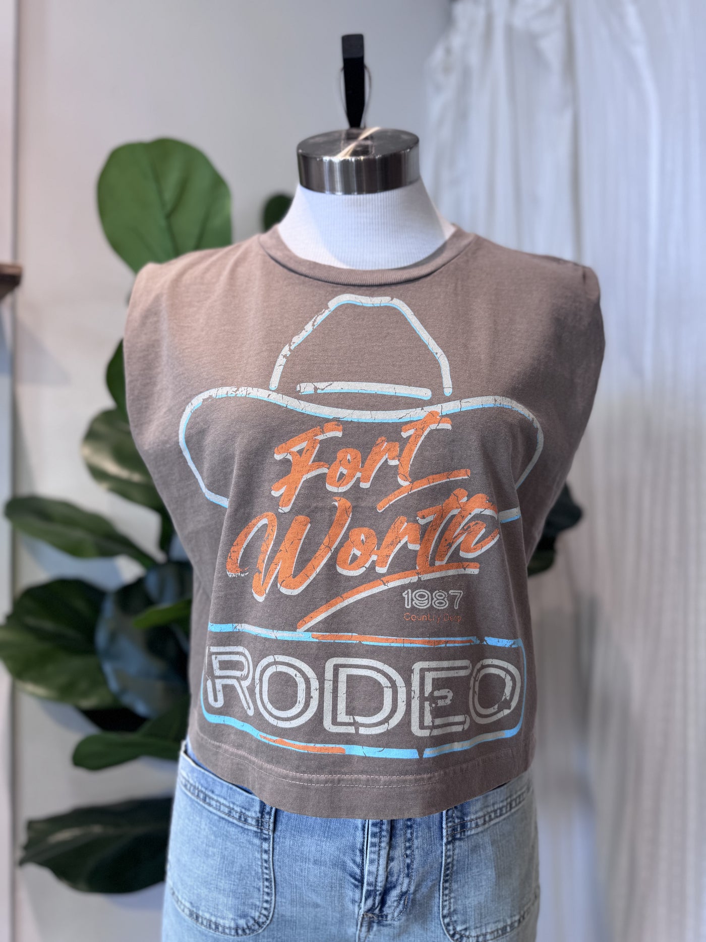 Ft Worth Boxy Muscle Top Country Deep