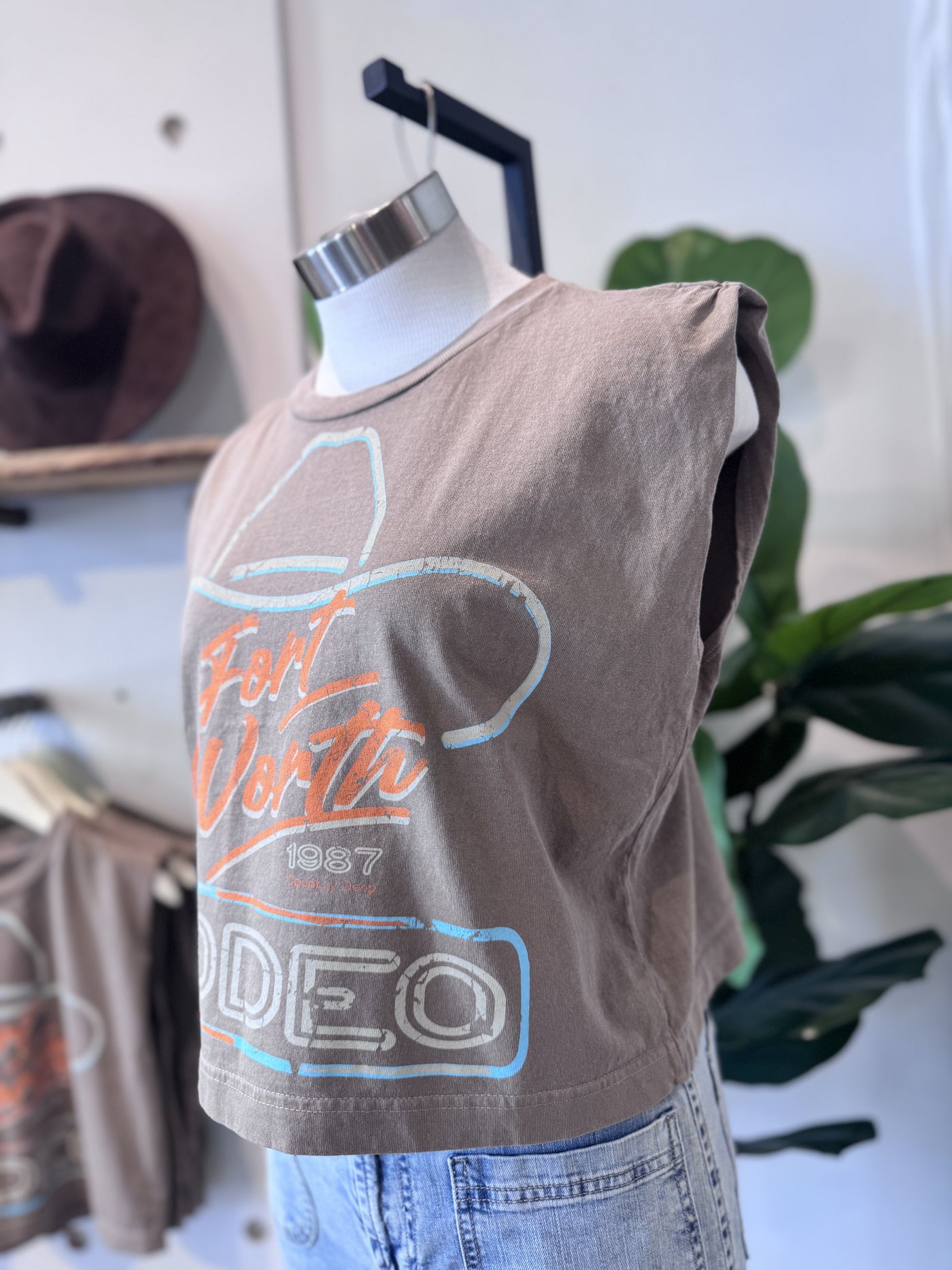 Ft Worth Boxy Muscle Top Country Deep