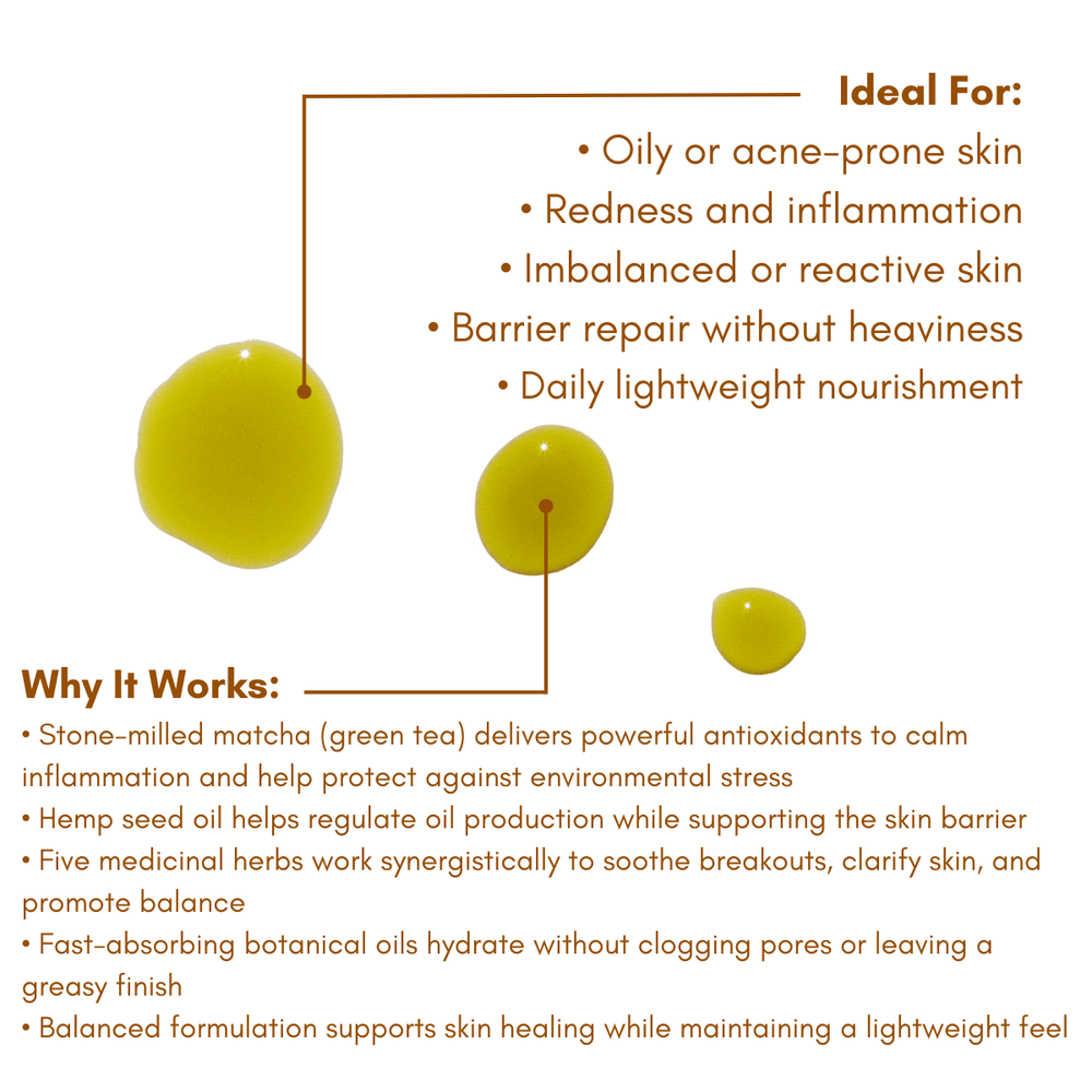 Green Tea Hemp Serum – Balancing & Calming Facial Oil - Beloved Boutique 