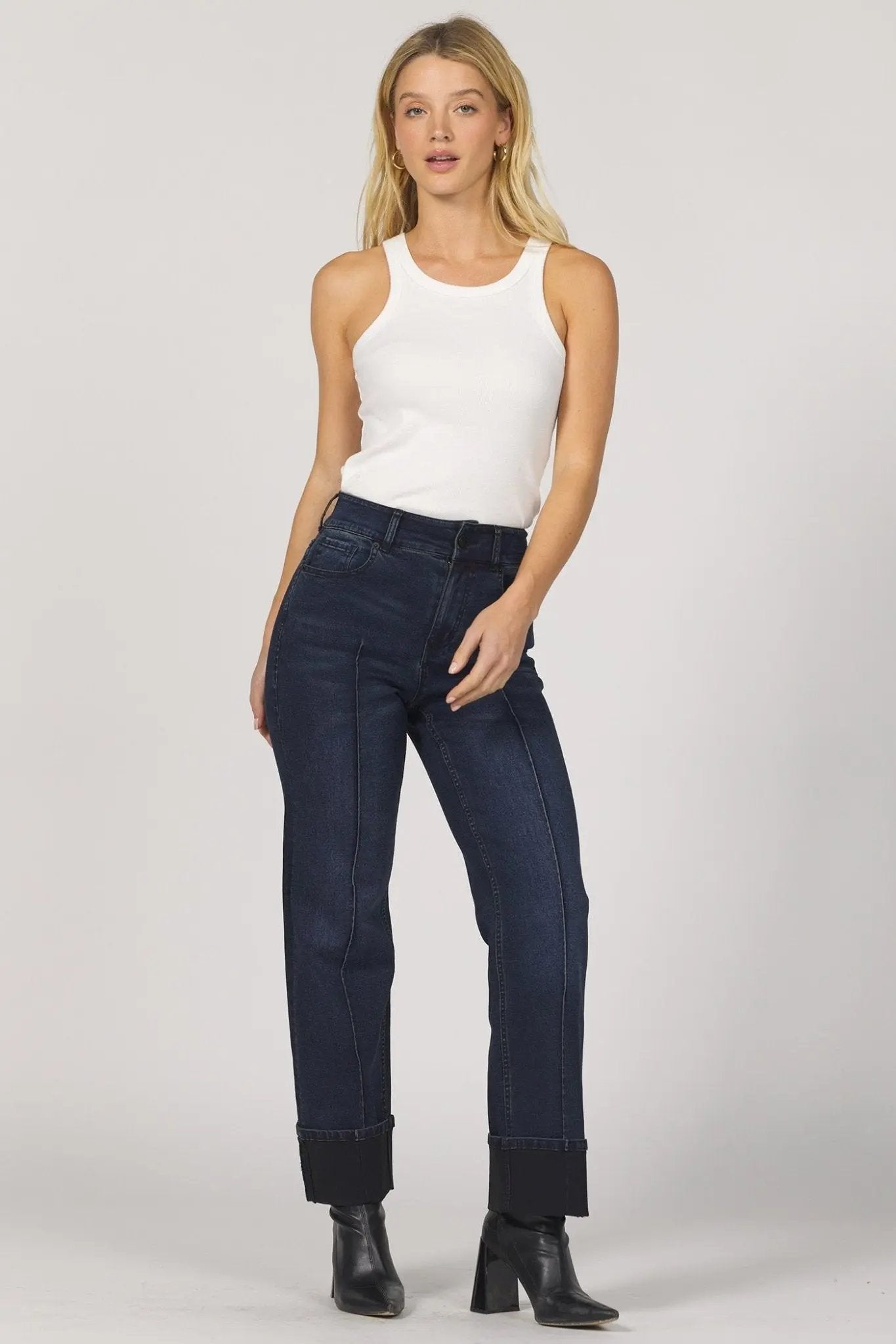 Holly Cuffed Denim - Beloved Boutique