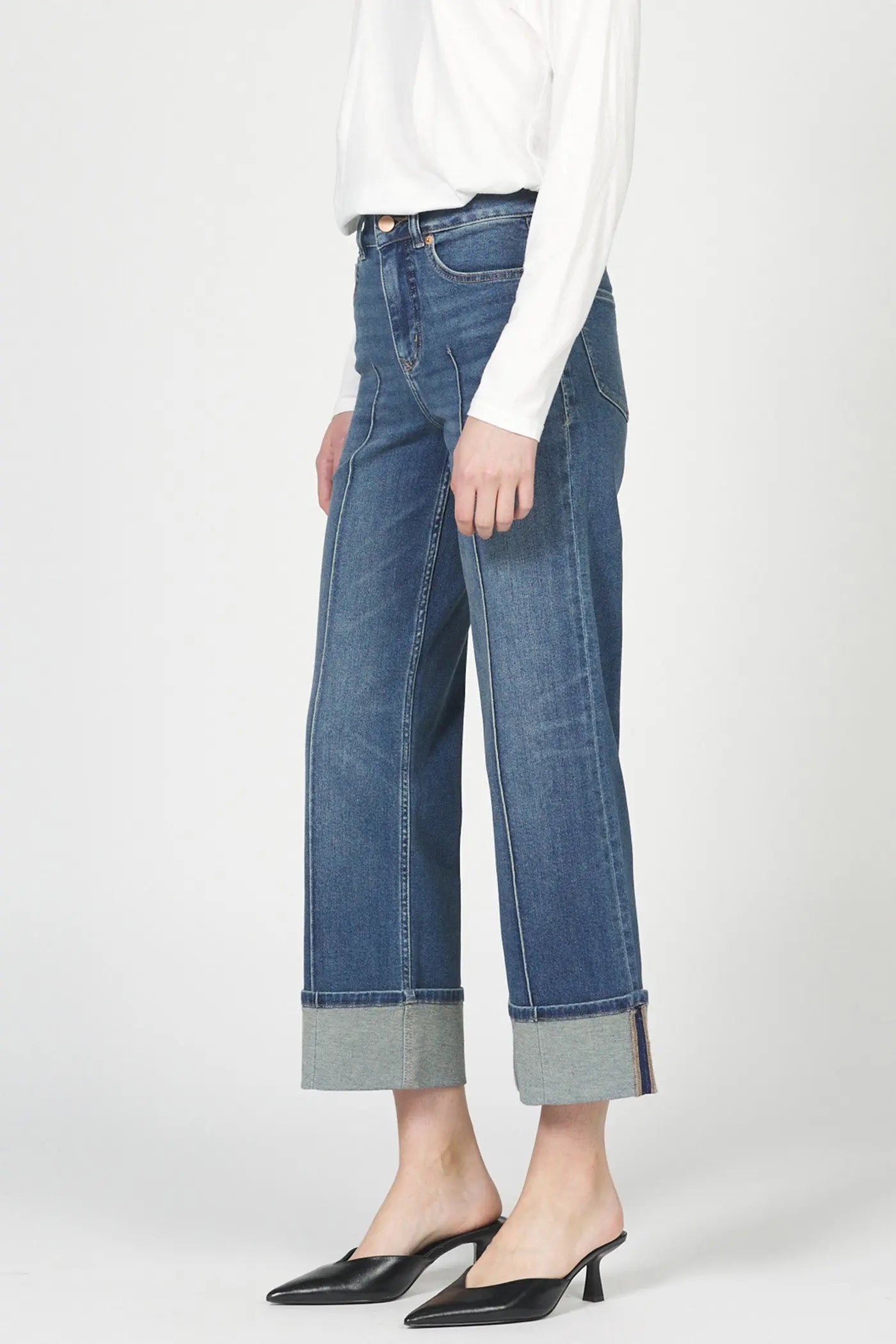 Holly Straight Cuffed Denim Dear John Denim