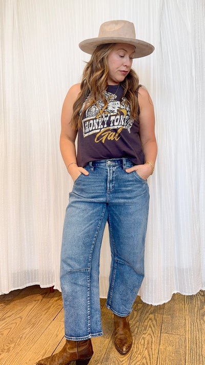 Honky Tonk Gal Muscle Tank Country Deep